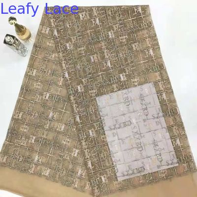 Geo Sequin Embroidered Fabric Lace For Home Textiles