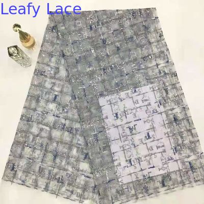 Geo Sequin Embroidered Fabric Lace For Home Textiles