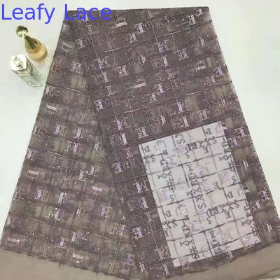 Geo Sequin Embroidered Fabric Lace For Home Textiles