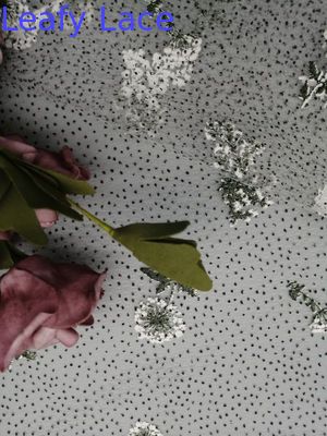 Colored Foil Printed Embroidered Lace Fabric Shimmer Tulle