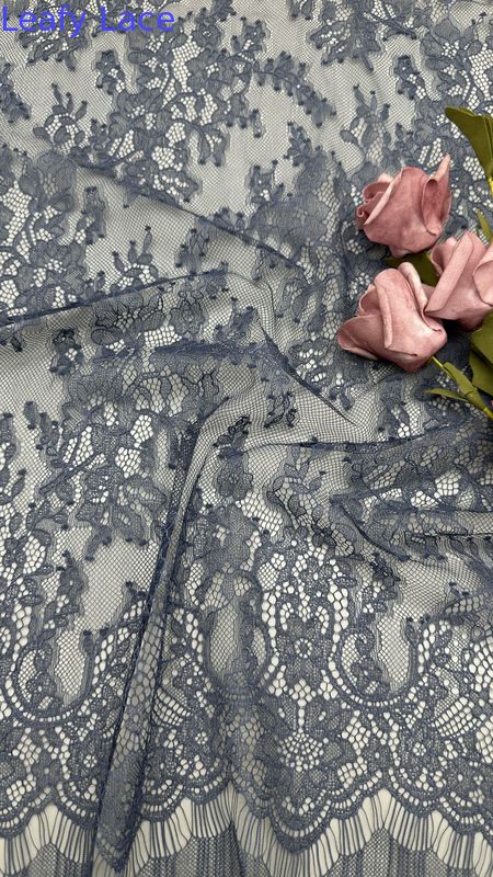 3D Embroidered Lace with Mesh Breathe High-End Couture Fabric for Formal and Gala Dresses