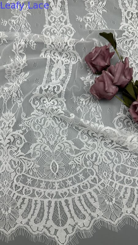 Leafy Frence Chantilly Lace Flowers Elegant Trim Special Customized For Dress For Wedding Dresses