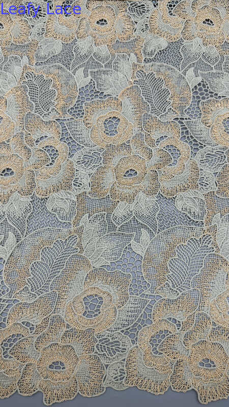 Elegant Floral Lace Fabric for Wedding Gowns legant Embroidery Lace Fabric for Fashion Designers