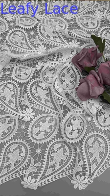 Tecido de renda de renda bordada de alta qualidade para roupas femininas