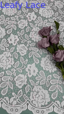 Tecido de renda de renda bordada de alta qualidade para roupas femininas