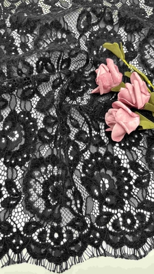 Roupas especiais de lenço de chenille floral de bordas de renda de bordas de renda de corte para moda