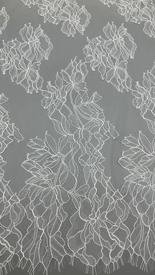 100% Nylon Francês Chantilly Endereço de Endereço Leve Com Design Floral Para Vestido Feminino