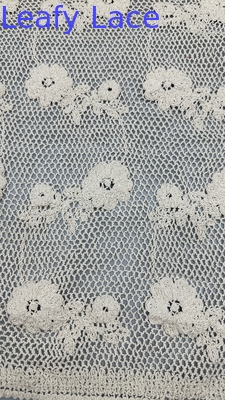 Eco-friendly 100% algodão crochet bordado tecido de renda com padrão floral macio e confortável