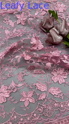 Folha de flores de lenço de bordado Tecido de renda para roupa de casamento
