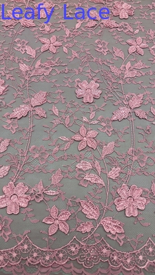Folha de flores de lenço de bordado Tecido de renda para roupa de casamento
