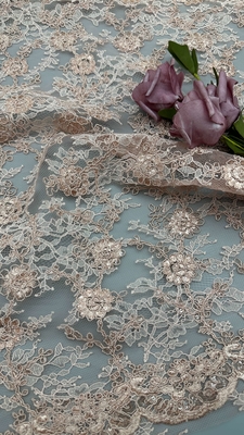 Leafy New Collection Bordado Flor luxuosa 100% tricô Bordado Tecido renda Tecido Casamento Aniversário ocasiões belo vestido