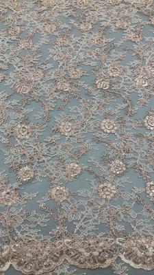 Leafy New Collection Bordado Flor luxuosa 100% tricô Bordado Tecido renda Tecido Casamento Aniversário ocasiões belo vestido