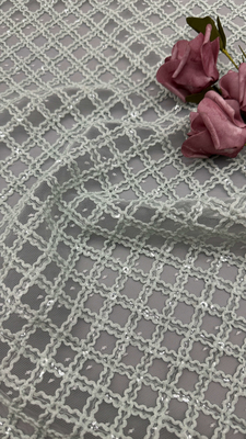 Embroidery de folhas de plaid durável e elegante Luxury de tricô de bordados de tecido de renda de tecido de casamento aniversário ocasiões de papelão de tecido de plaid