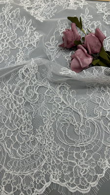 Luxo Francês Chantilly renda Tecido durável e elegante Tecido Festa de casamento Ocasiões Tecido branco