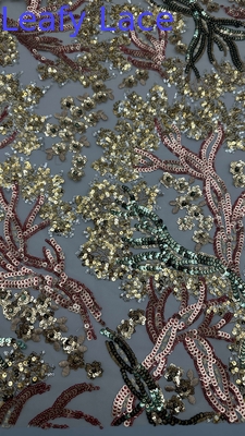 Tecido de renda de bordados de lenços de folhas de lenço durável e elegante Tecido luxuoso Festa de casamento Ocasiões Tecido de bordados de lenços de folha de lenço