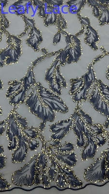 Tecido de renda metálica de alta qualidade Elegante Casamento Tecido bordado 60 Yards