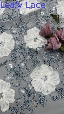 Tecido de bordados de casamento elegante para vestidos de noiva