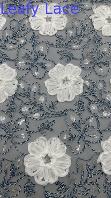 Tecido de bordados de casamento elegante para vestidos de noiva