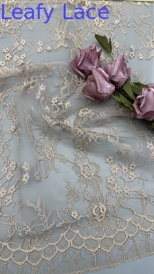 Festa de Casamento Embroidery de folhas essenciais Tecido de renda Elegante Tecido bordado