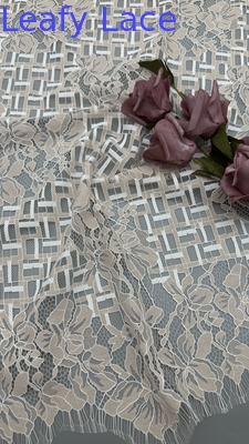 Tecido de renda elegante de bordado de casamento Tecido para vestido
