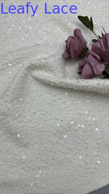 Tecido de renda de renda bordada de lenços de folhas Tecido de ocasião de casamento Tecido de luxo Tecido elegante