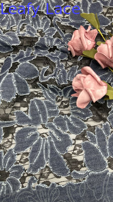 Embroidery tecido de renda rede floral elegante e respirar bordado tecido de renda