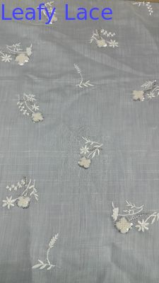 Tecido de renda de Chantilly francês de luxo de malha de lenço de renda para vestidos de noite e modelos de moda