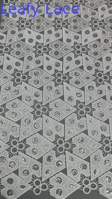 Tela de renda metálica bordada Tela de renda novas coleções Padrão para vestido Design de moda