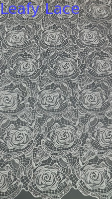 Tela de Chantilly bordada de lenço de renda de tecido de renda de lenço de lenço de metal Nova moda para roupas vestidos