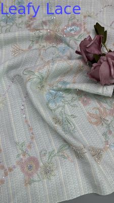 Tela de renda para vestido completo Cultura oriental Vestidos de jantar Tela brilhante