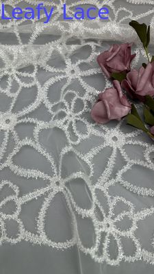 Tecido de malha de tecido de encaixe estilo metálico para vestidos