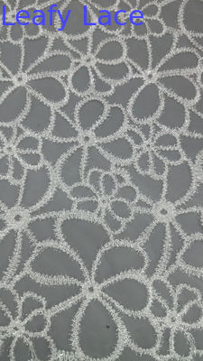 Tecido de malha de tecido de encaixe estilo metálico para vestidos