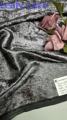 Tecido de Renda Metálica para Vestidos de Gala Bordado de Luxo Intricado Vestidos de Festa