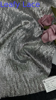 Tecido de renda metálica Cobra Sliver para vestidos de baile, festa e casamento de luxo