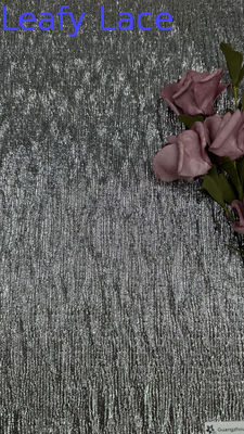 Tecido de renda metálica Cobra Sliver para vestidos de baile, festa e casamento de luxo
