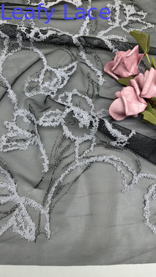 100% algodão bordado rede de tecido de renda para vestidos preto cor dourada vestidos de aniversário