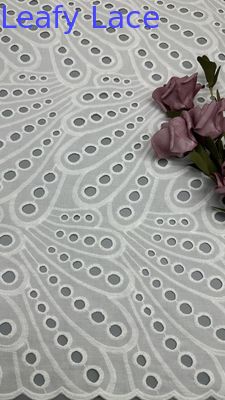 Tecido de Renda Chantilly Francesa Vazado Cor Branca para Vestuário, Vestidos e Vestidos de Noiva