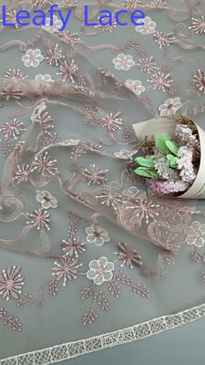 Maçã de tecido de renda bordada detalhe artístico para sofisticados vestidos de noite feitos sob medida