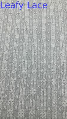 Tecido bordado de renda branca e folhosa, ótima cor, padrões tipo listra barroca e vestido romântico