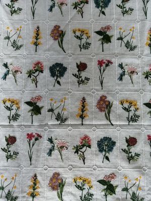 80 jardas de tela floral bordada cores do laço 3D do algodão 9