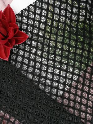 Diamond Pattern preto 60 jardas de tule ligado Mesh Fabric