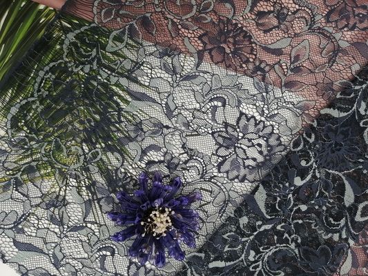 Dois Tone French Chantilly Lace Fabric
