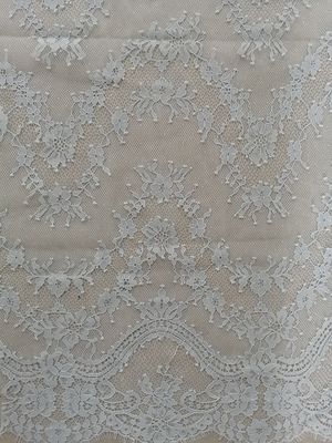 A vieira de nylon da pestana do cinza 100% ata a tela floral do laço 3D