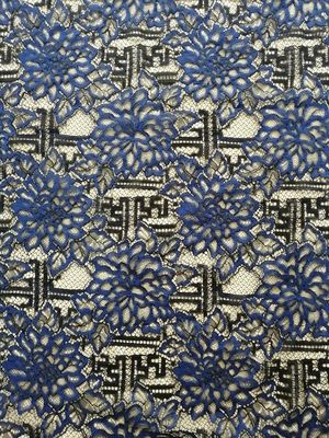Tela amarrado azul do laço da flor grande de matéria têxtil da casa para o vestido da menina