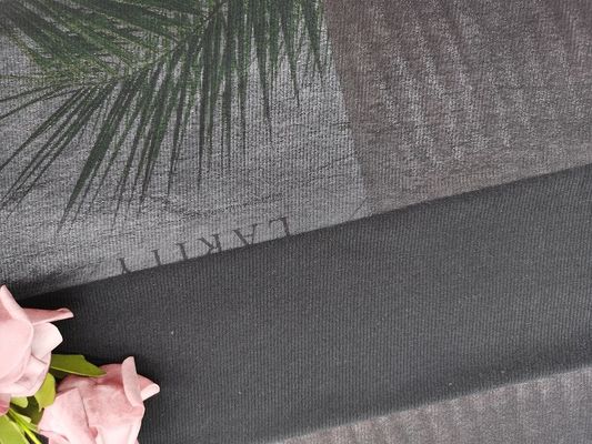 Camiseta macia elástica de Mesh Fabric For Lady do tule do estiramento preto