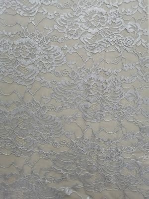 Tela floral macia de nylon do laço 3D de 100%