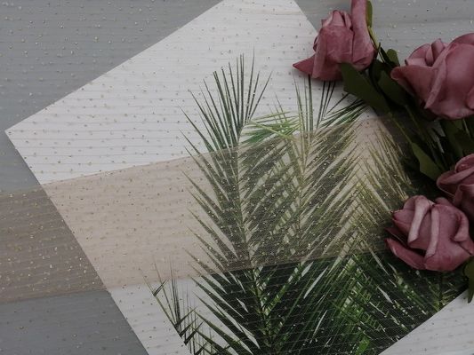 Lurex metálico revestiu o tule Mesh Foil Printed Fabric do brilho