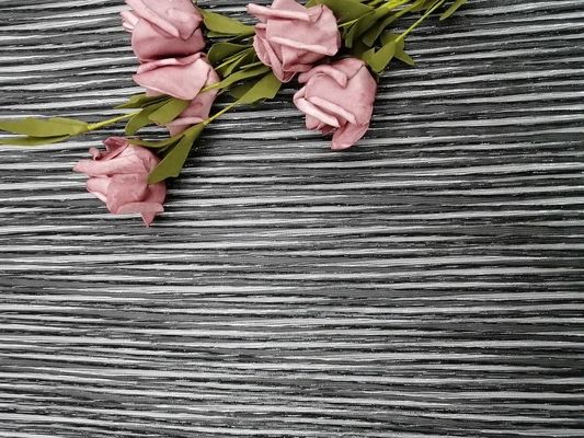 Partido 100 jardas de Lurex metálico preto Mesh Pleated Lace Fabric