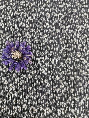 Crisântemo Mesh Pleated Lace Fabric impresso poliéster 100%