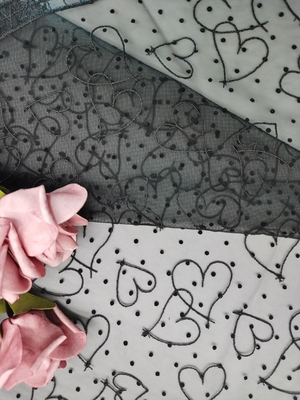 AZO 100% de Mesh Printed Lace Fabric do tule do poliéster livre